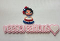#10 Puerto Rico Girl 3 flower Clay Doll