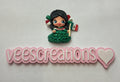 #14 Mexico Bows & Flag Clay Doll