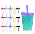 12oz Kids Colorful Snow Globe Plastic Cups
