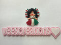 #19 Mexico Bows Clay Doll