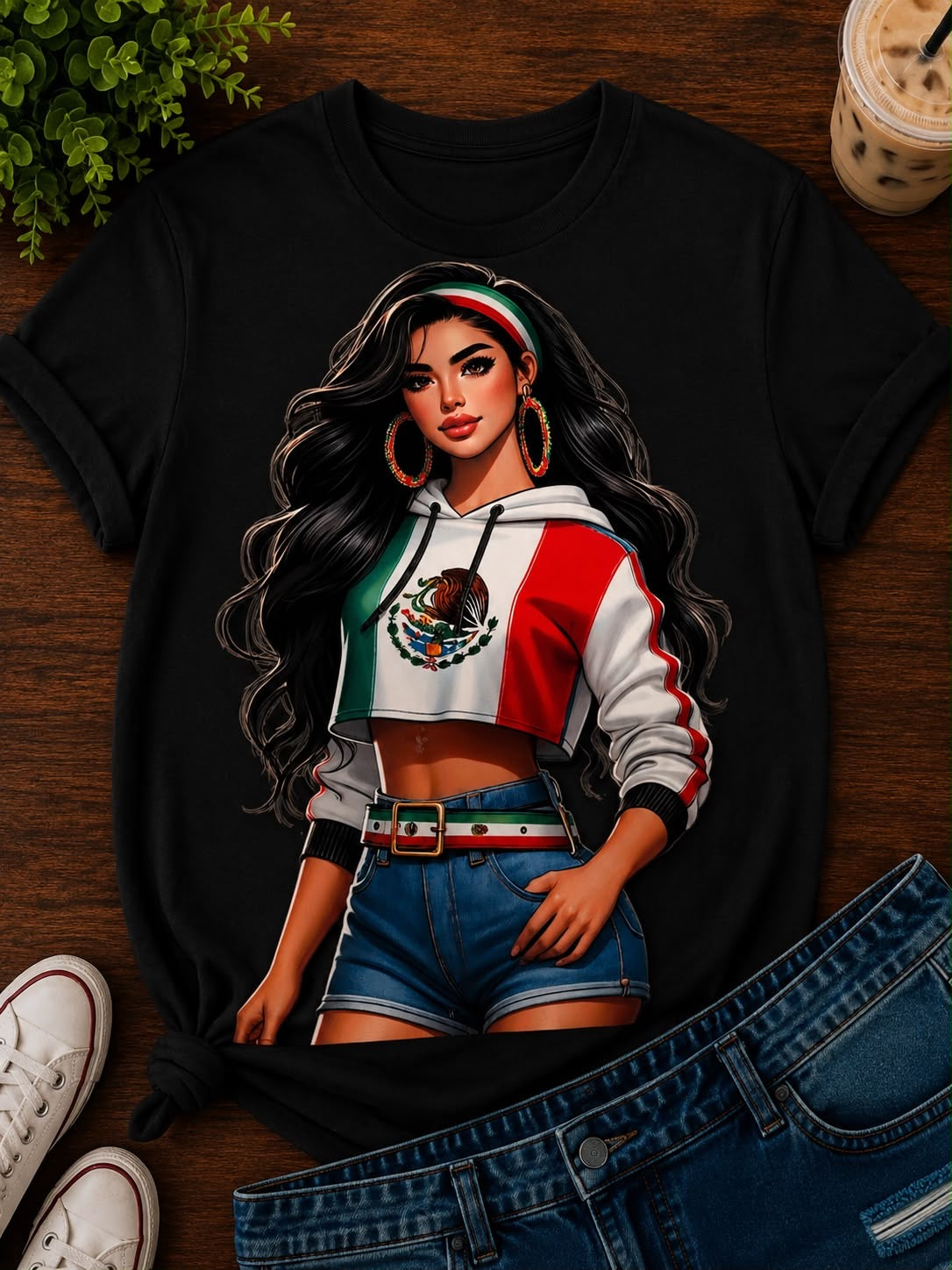 Mexico 🇲🇽 White Crop Top Sweater Girl