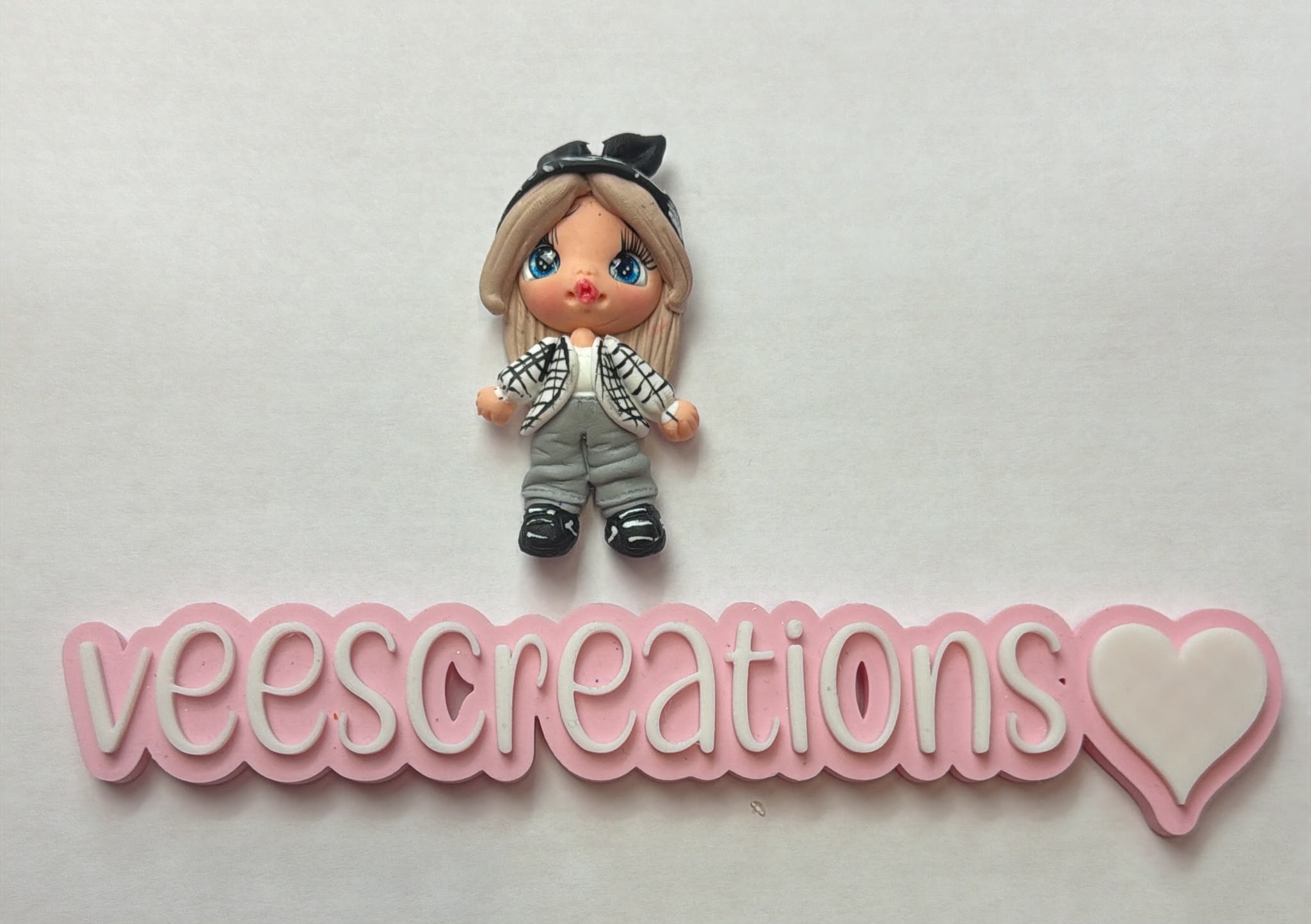 #3 Chola Gray Pants Clay Doll