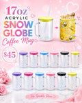 17oz Acrylic Colorful Snow Globe Coffee Mug