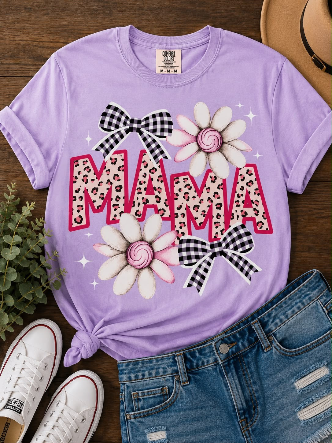 Mama Checkered Bow