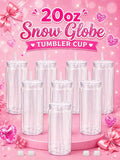 20oz  Snow Globe No Handle Tumbler Cup