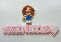 #7 Brand Brown Hair Girl Clay Doll