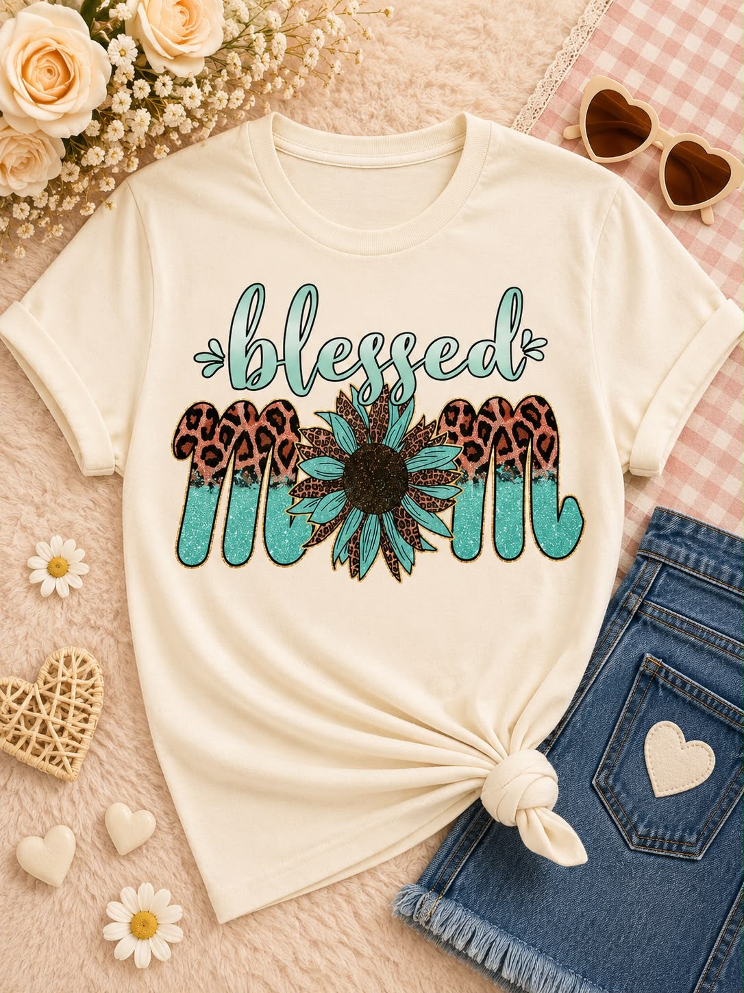 Blessed Teal Mama