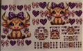 Purple Cheetah Highland Cow