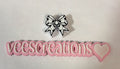 #40 Black & White Bow 3D Straw Topper