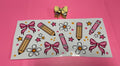 Pencil Ribbon Decal & Matching Straw Topper