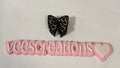 #53 Brown Cheetah Bow 3D Straw Topper