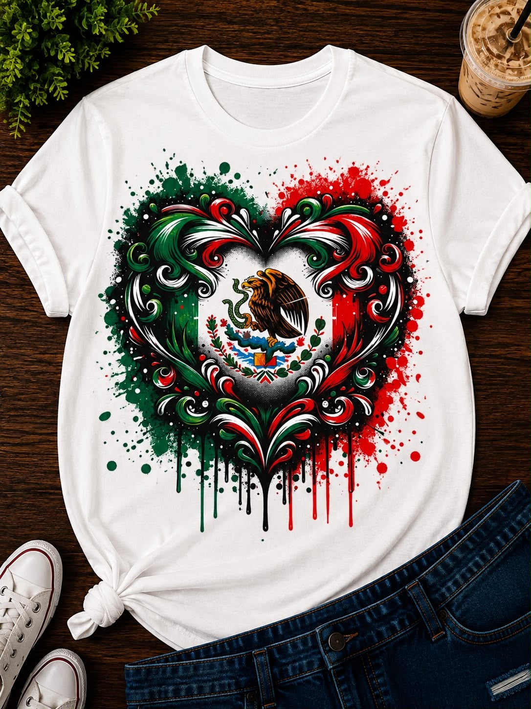 Mexico 🇲🇽 Heart Flag