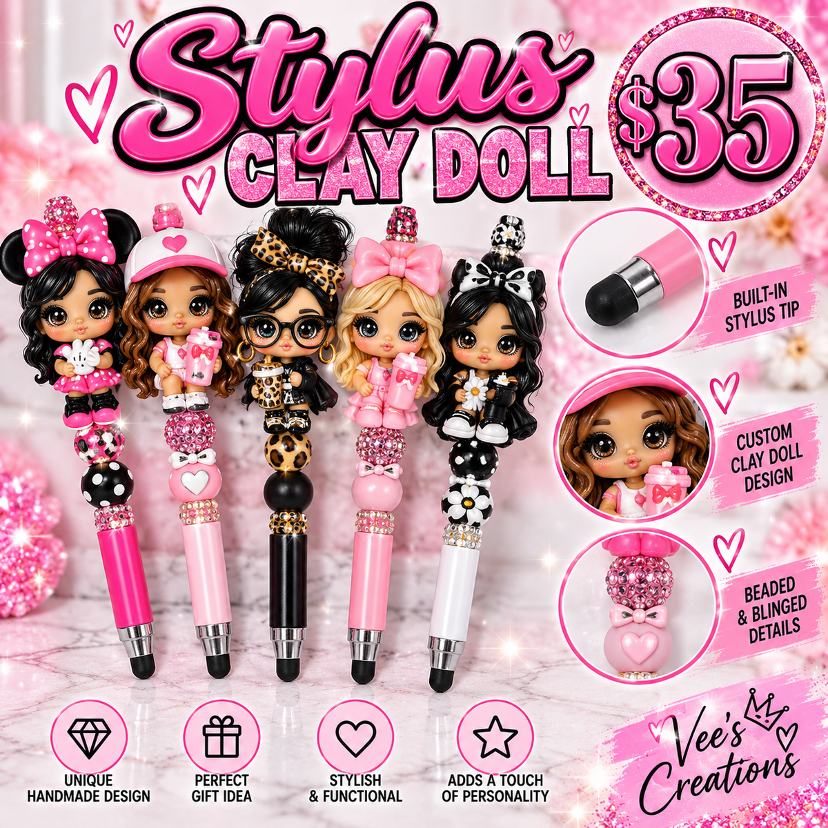 Stylus Clay Doll Pen