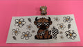Checkered Cow & Straw Topper