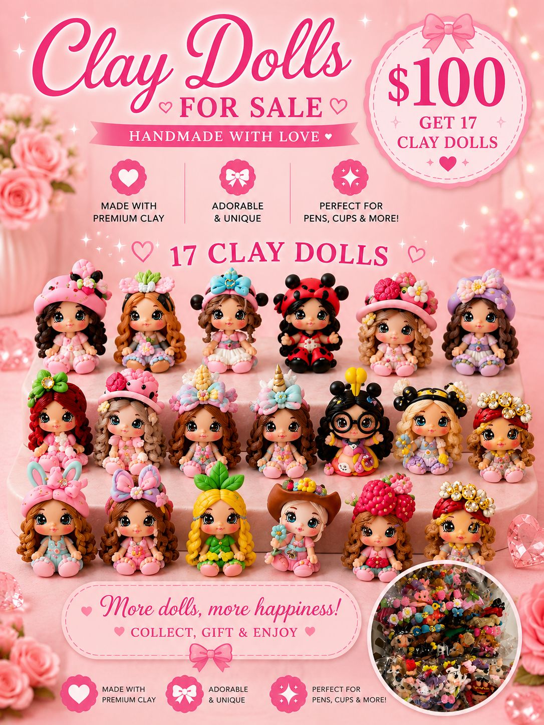 $100 Clay Doll Bundle