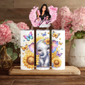 Colorful Butterfly & Elephant Tumbler