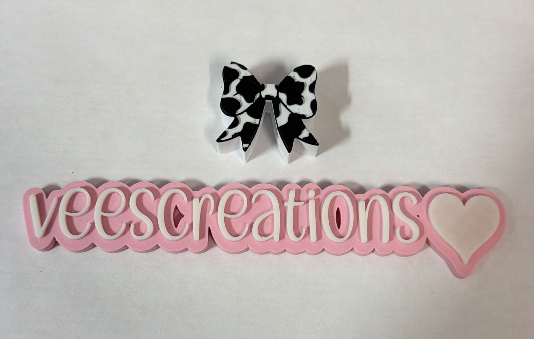 #41 Cow Black & White 3D Straw Topper