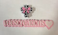 #44 Cow Print Cross 3D Straw Topper