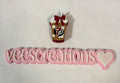 #4 Burgundy Red 73 Coffee 3D Straw Topper