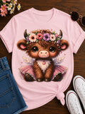Colorful Flower Cow