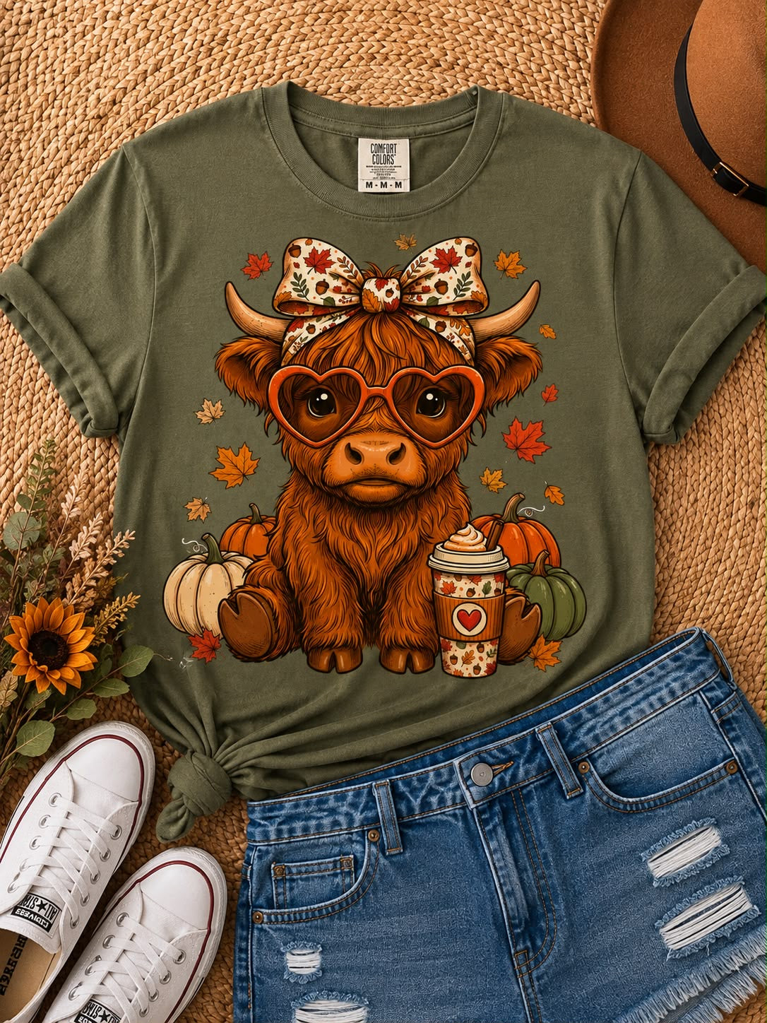 Fall Bow Highland Cow