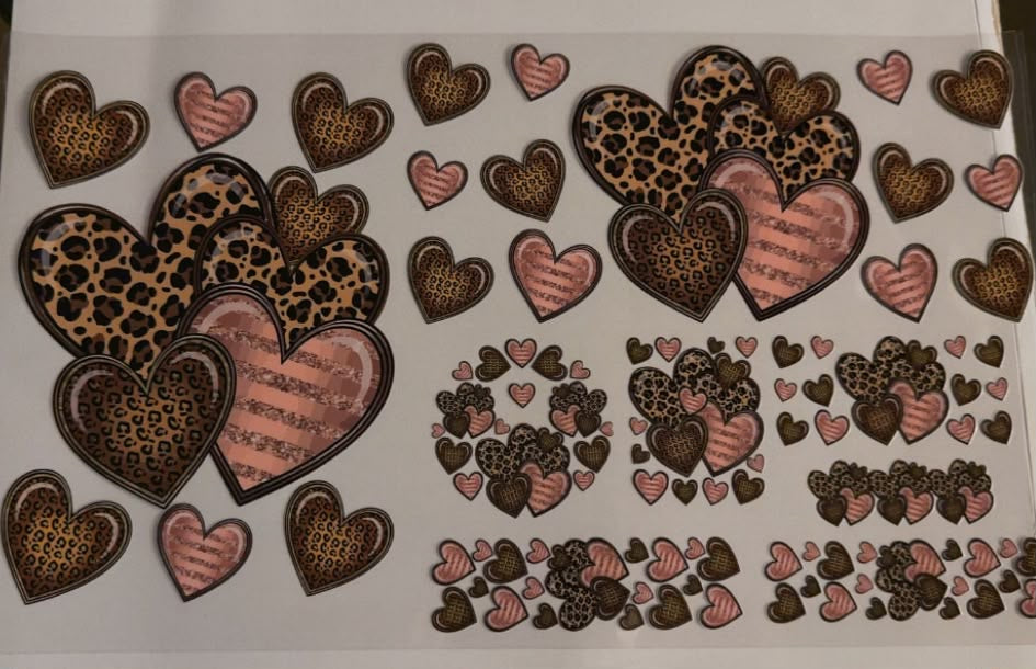 Cheetah Brown Hearts