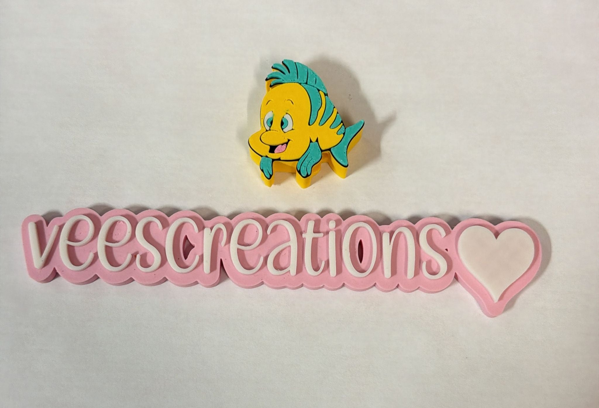 #6 Flounder Fish 3D Straw Topper