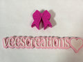 #10 Hot Pink Bow 3D Straw Topper