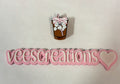 #33 Ice Coffee Pink Ribbon 3D Straw Topper