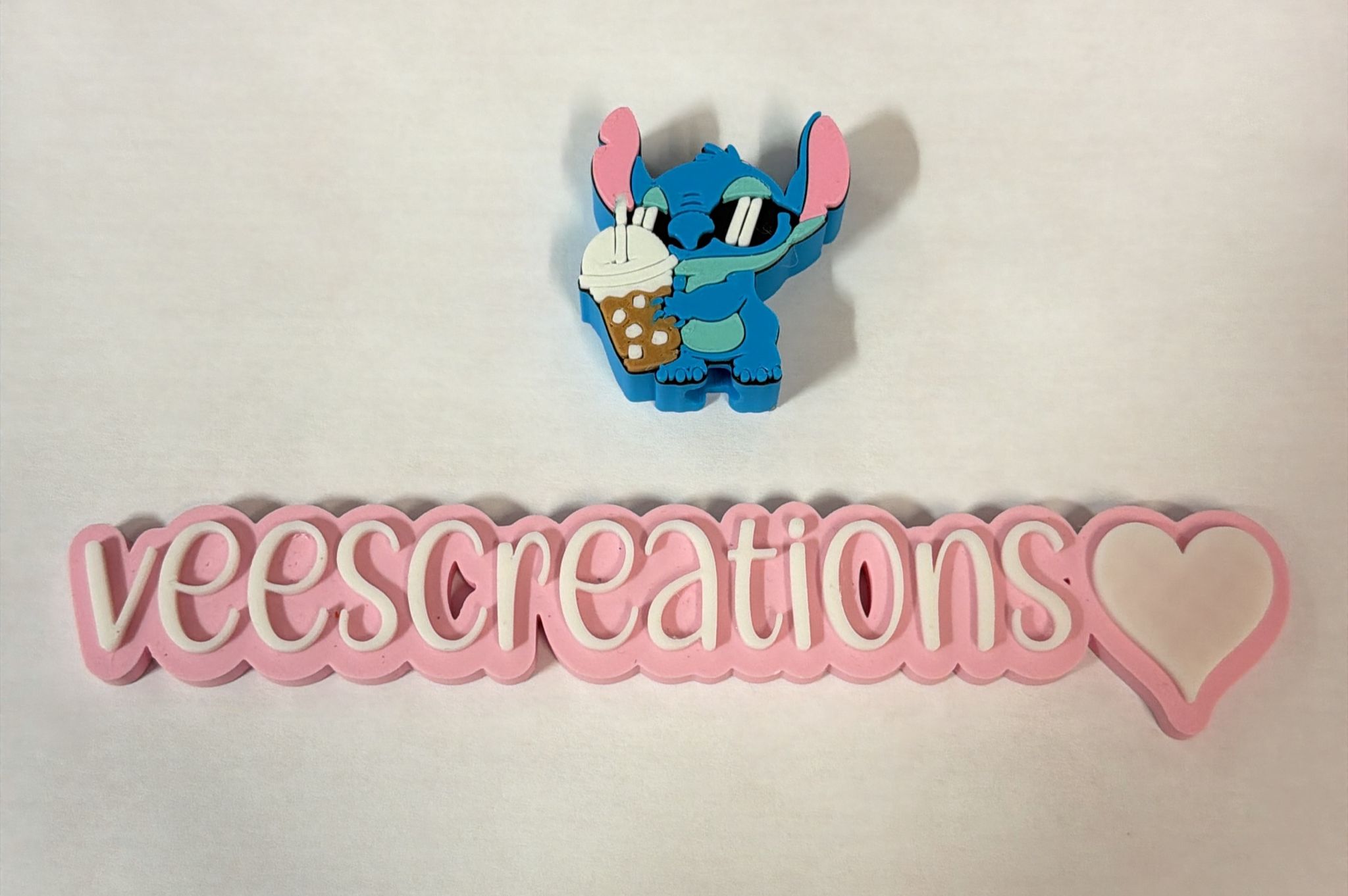 #12 Ice Coffee Stitch 3D Straw Topper