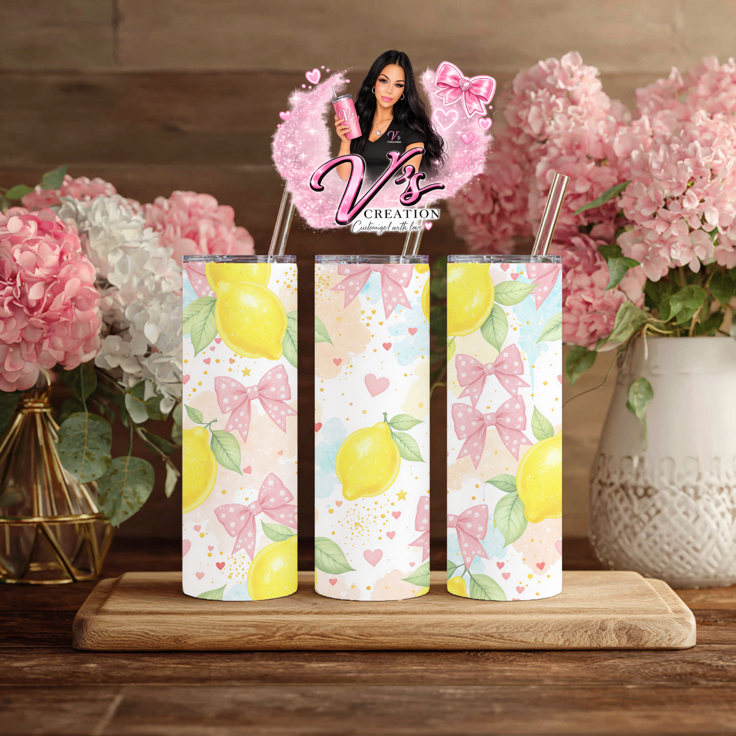 Lemons & Bows Tumbler
