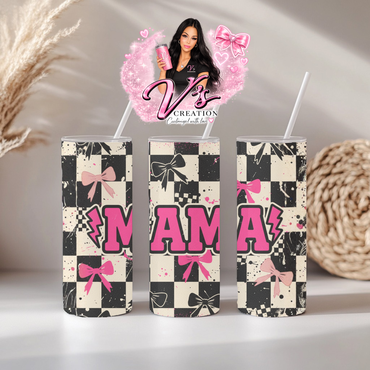 Checkered Pink Mama