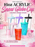 New 16oz Leak Proof Snow Globe Cup