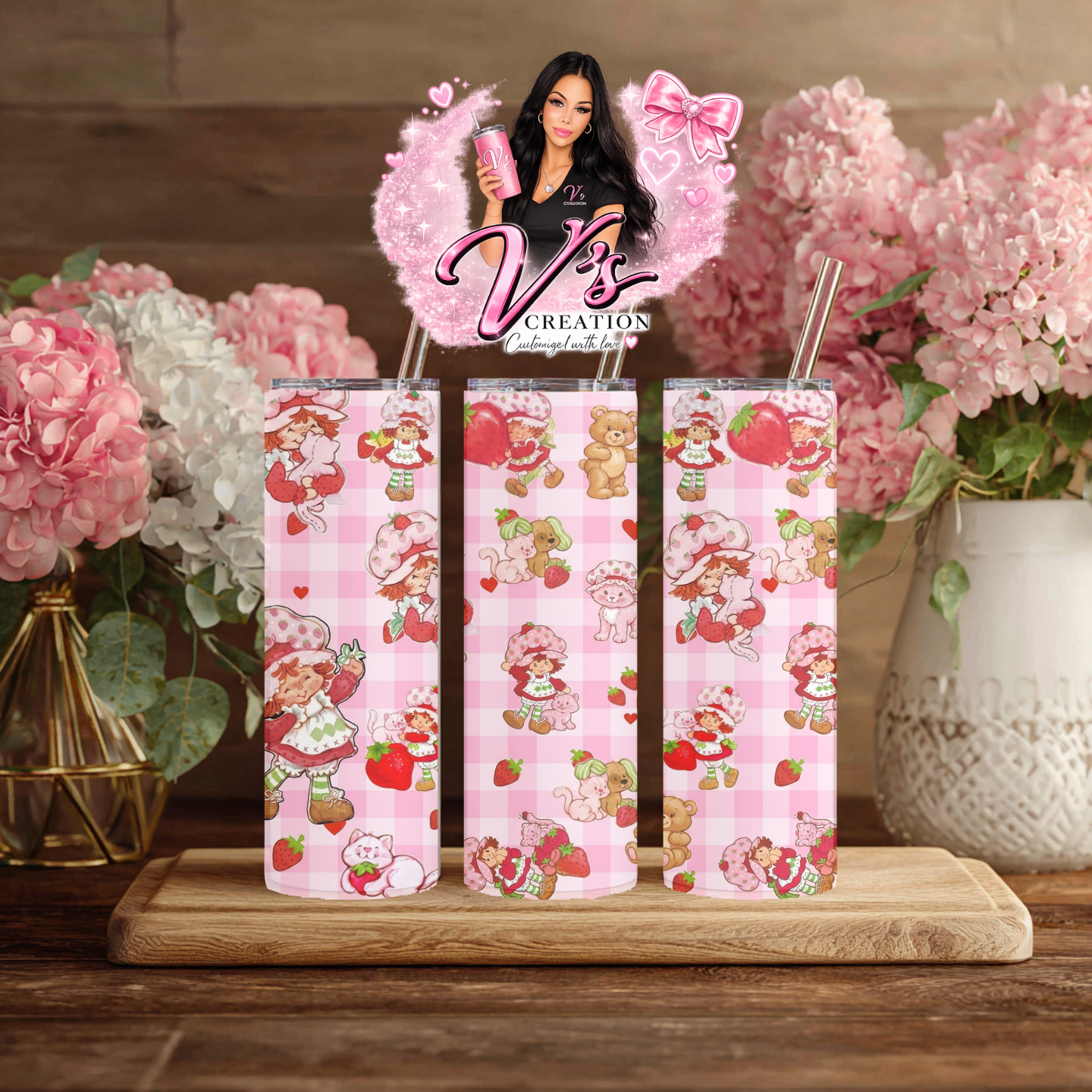 Strawberry Shortcake Girl Tumbler