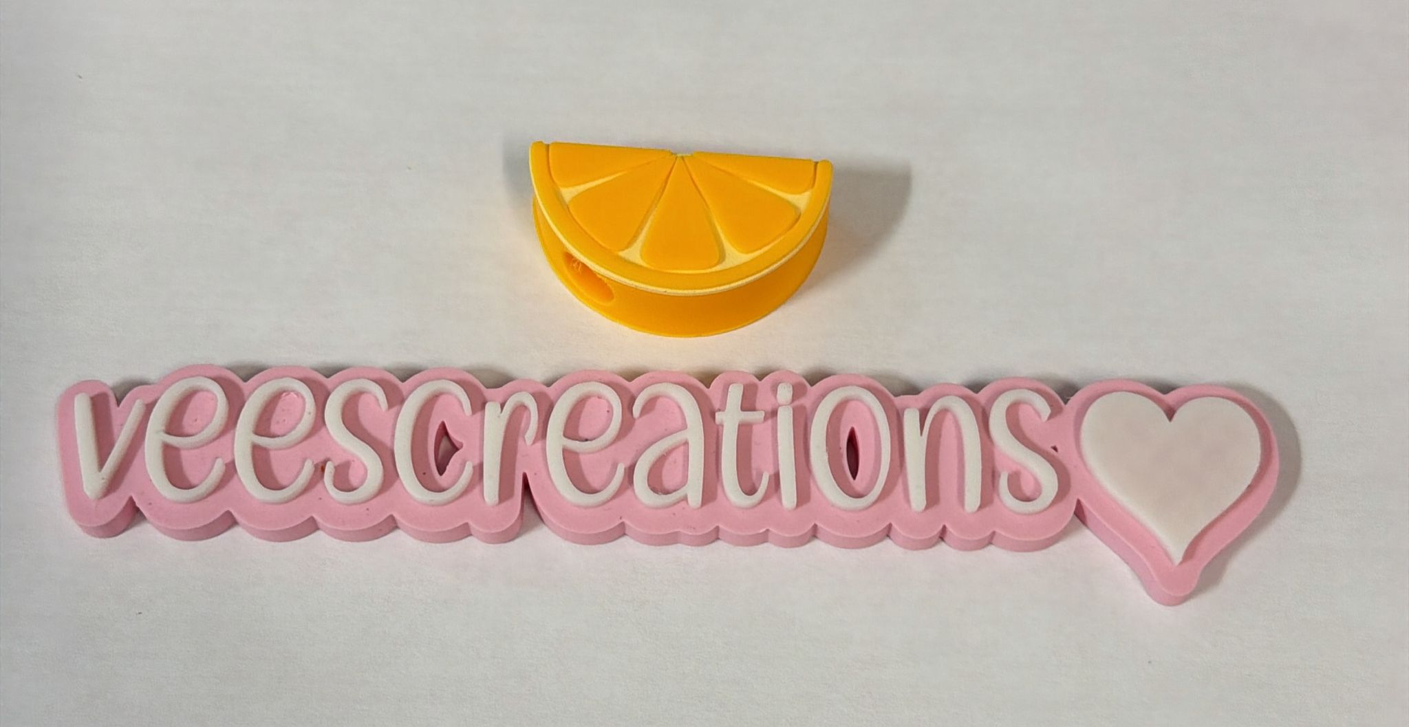 #58 Orange Slice 3D Straw Topper