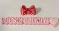 #57 Peach Bow 3D Straw Topper