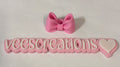 #56 Pink Bow 3D Straw Topper
