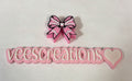 #28 Pink Bow 3D Straw Topper