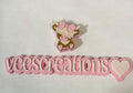 #17 Pink Bow Cow 3D Straw Topper