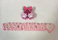 #29 Pink Bow & Paws 3D Straw Topper