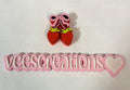 #15 Pink Ribbon & Strawberries 3D Straw Topper