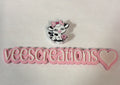 #30 Pink Bow Girly Cow 3D Straw Topper