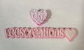 #43 Jesus Loves You Pink Heart 3D Straw Topper