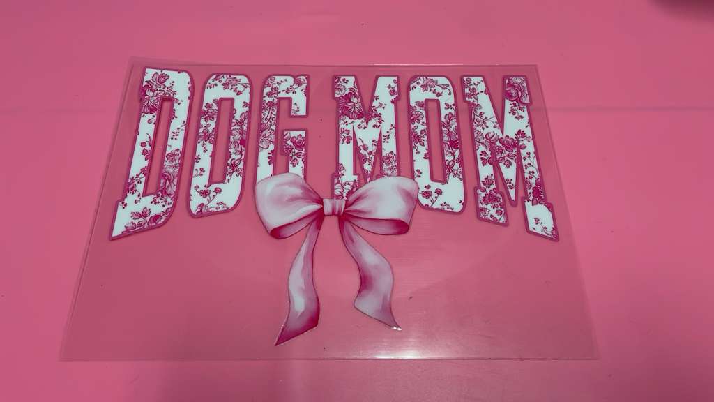 Pink Bow Dog Mom