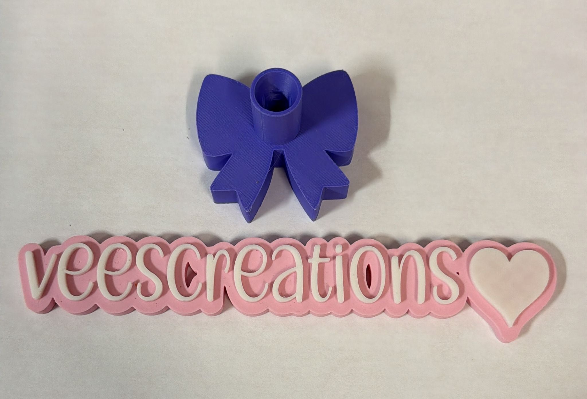 #4 Purple 3d Straw Topper