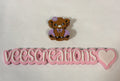 #31 Purple Flower Brown Cow 3D Straw Topper