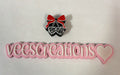 #38 Red Bow & Cherry Hearts 3D Straw Topper