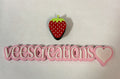 #39 Red Strawberry 3D Straw Topper