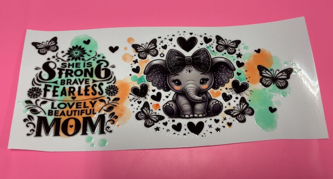 She is strong brave fearless lovely beautiful elephant Decal