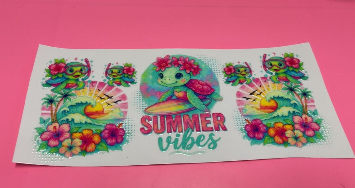 Summer Vibe Sea Turtle Decal